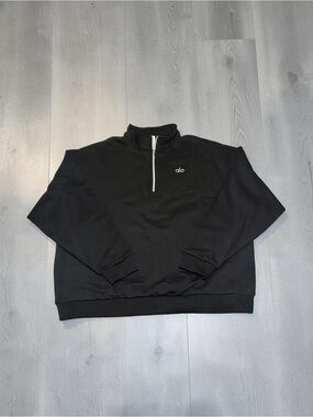 ALO Yoga Black Half-Zip Pullover
